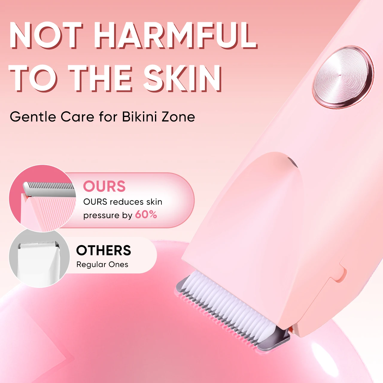 Women's Dual-Head 2-in-1 Electric Hair Removal Device Home Use Multi-Function Digital Display Washable Trimmer