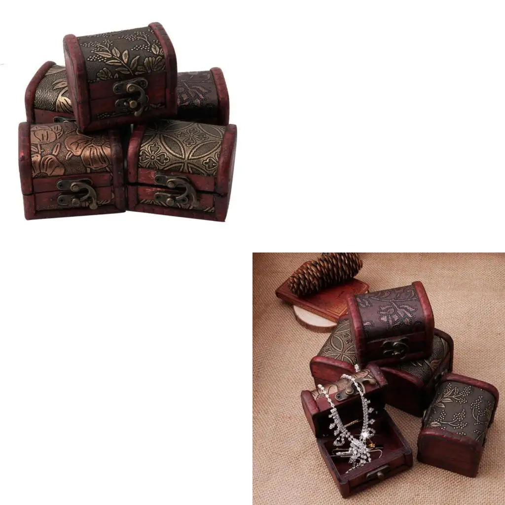 195C Oriental Jewelry and Accessories Box Country Decorative Container Retro Storage Box Jewelry Organizers