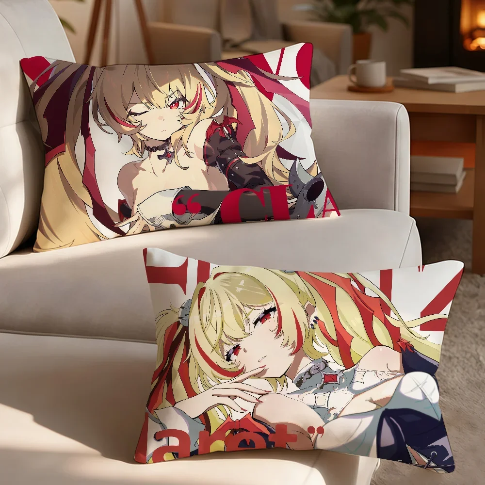 Game ZZZ Claret Flint cushion cover Breathable Washable Decor Shell Pillowcase Zipper Sofa Office Lumbar Decoration