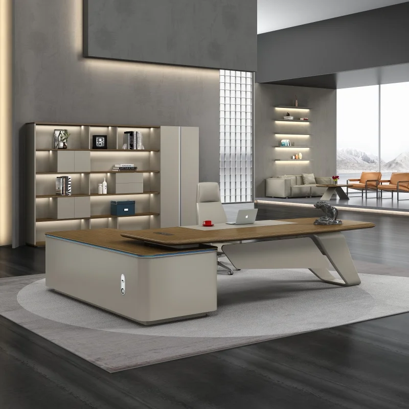 Office Workstation Modern Work Ceo Executive Furniture Computer Luxury Desks For Room Table And Chair Set Design