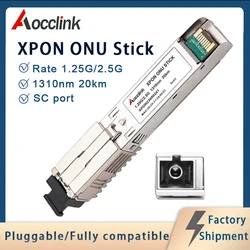 1.25G, 2.5G XPON ONU STICK 1310nm,1490nm 20km; PON EPON GPON SFP module , FTTH With MAC IPOE ; SC Connector ;HGU and SFU