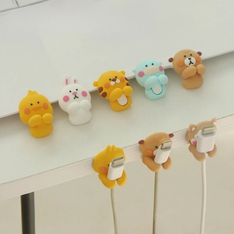 1pc Creative Mini Practical Mobile Phone Data Cable Organizer Charging Cable Organizer Headphone Cable Fixer Card Wire Device
