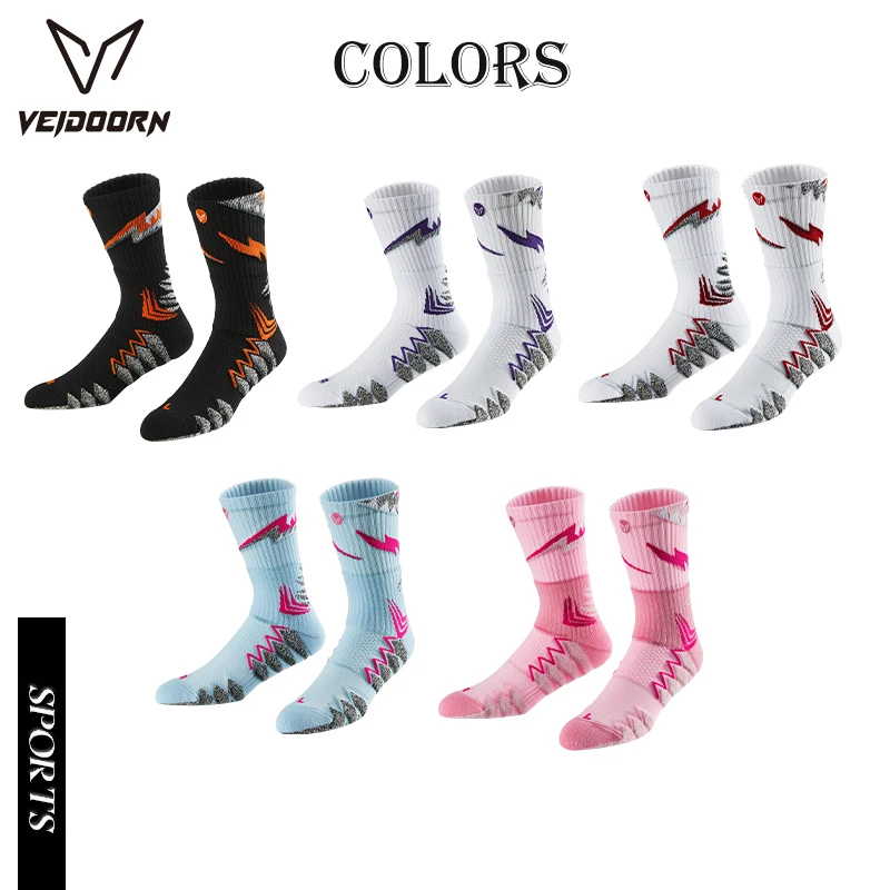 Athletic Men\'s Crew Socks with Thicker Padding Elastic Sport Basketball Socks For Outdoor Activities Comfy  Socks
