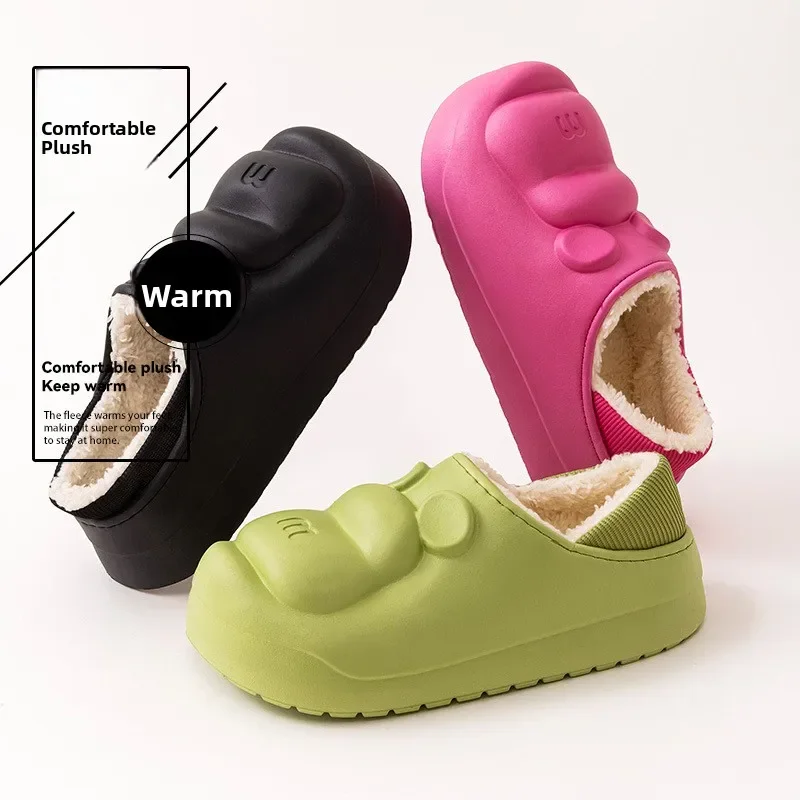 

Thickened Cotton Slippers for Autumn And Winter Indoor And Outdoor Waterproof Warm Couple EVA Cotton Slippers Couple Slippers