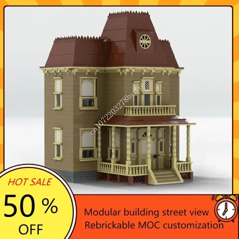 

2186 шт. индивидуальные MOC Psycho House вид на улицу модульная модель строительные блоки кирпичи детские игрушки на день рождения рождественские подарки