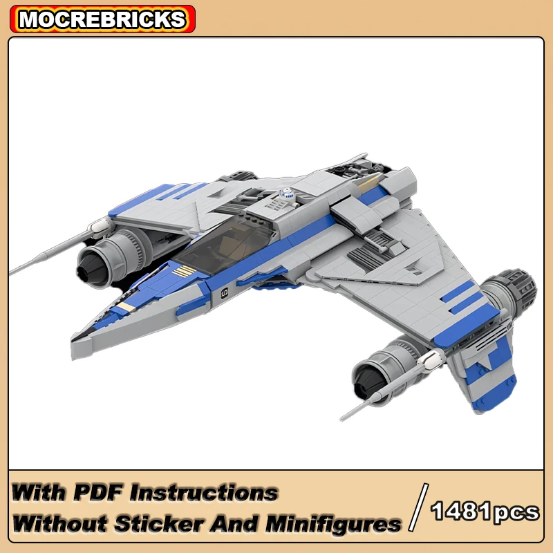 Space Movie UCS Collection MOC-156986 E Combat Bomber High-tech Interstellar Wing Fighter Building Blocks Model Bricks Toys Gift