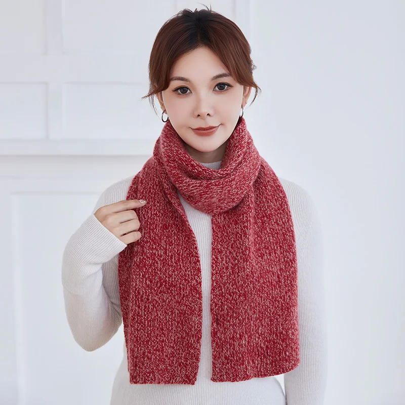 

MVLYFLRT Women's A-Class 100% Pure Cashmere Scarf Fashionable Floral Yarn Knitted Winter Warmth And Neck Protection Accessory