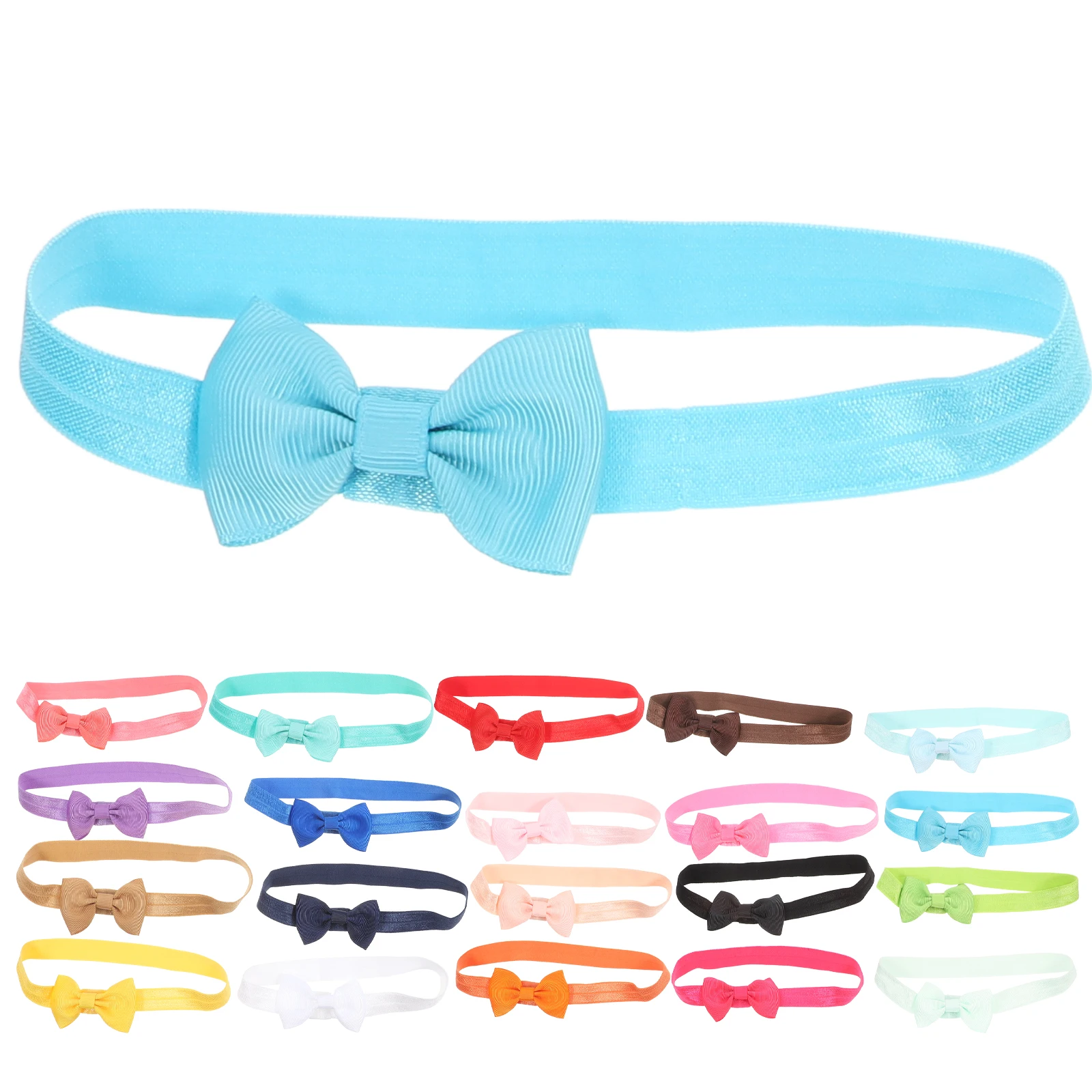 

20 Pcs Baby Headb Slim Colorful Hair Accessory Breathable Headdress Kids Child Bow Decor Birthday Party Family Photo