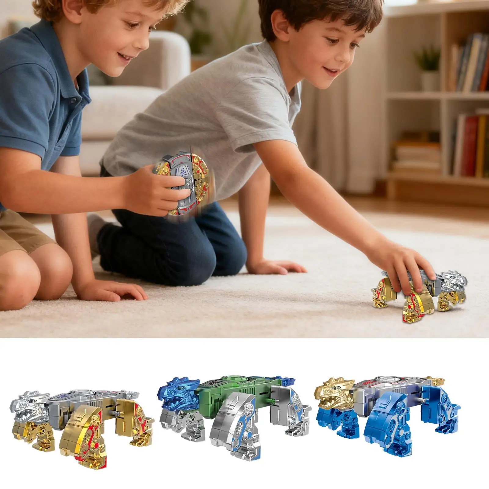 ของเล่นไดโนเสาร์แปลงร่างได้ ของเล่นกลไกหมุนได้ ของเล่นคลายเครียดสำหรับเด็ก วัยรุ่น และผู้ใหญ่ สำหรับงานปาร์ตี้