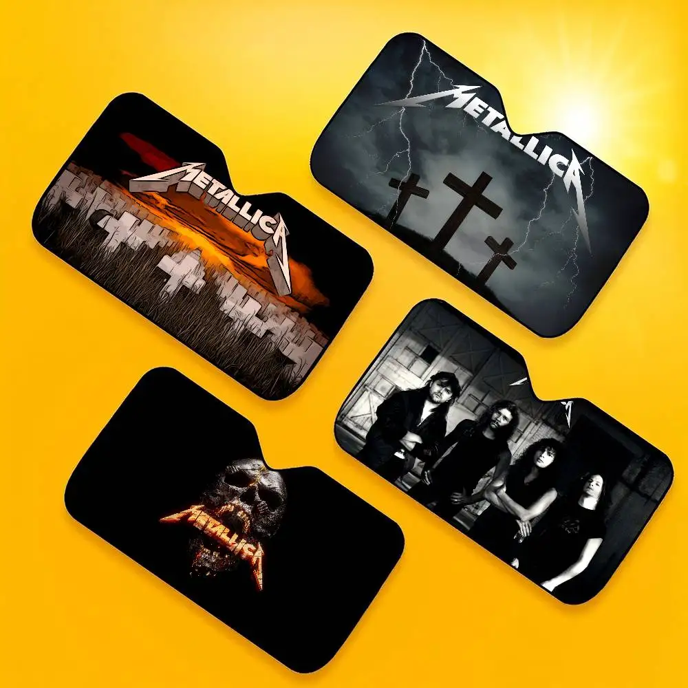 Band M-Metallica Car Window Sun Shade Windshield Anti-UV Protection Front Rear Windshield Block Cover Visor Accessories