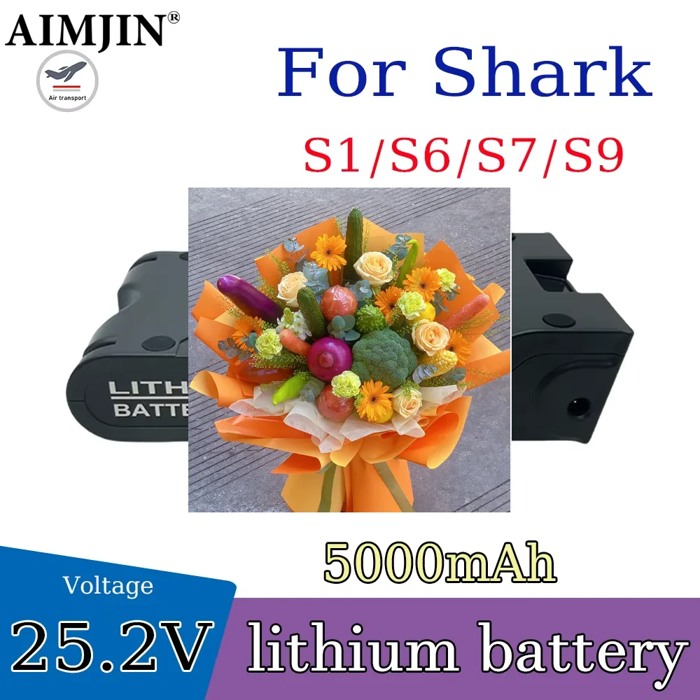 

AIMJIN 25.2V 5000mAH Lithium-ion Battery Pack, For Shark XBAT200 ION Rocket IONFlex and IONFlex Cordless Vacuums Battery