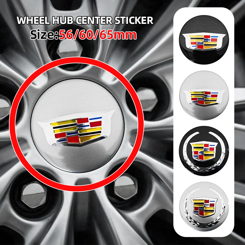 56mm 60mm 65mm pegatina central de rueda de coche tapa de cubo calcomanía emblema para Cadillac ATS BLS CT4 CT5 CT6 CTS ESCALADE STS XLR XT5 XT6 XTS
