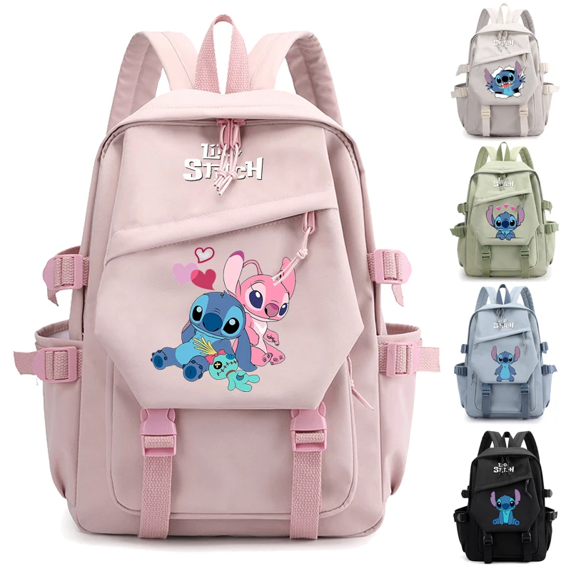 

MINISO Lilo Stitch Backpack Women Rucksack for Boy Girl School Student Teenager Book Bags Kawaii Travel Backpack Mochila Escolar