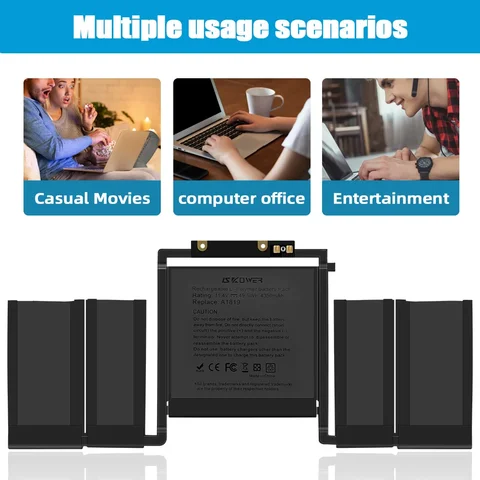 SKOWER A1819 Laptop Batteri för Apple MacBook Pro 13 tum A1706 Sent 2016 Mitten 2017 10 best sales MacBook-batteri - №3
