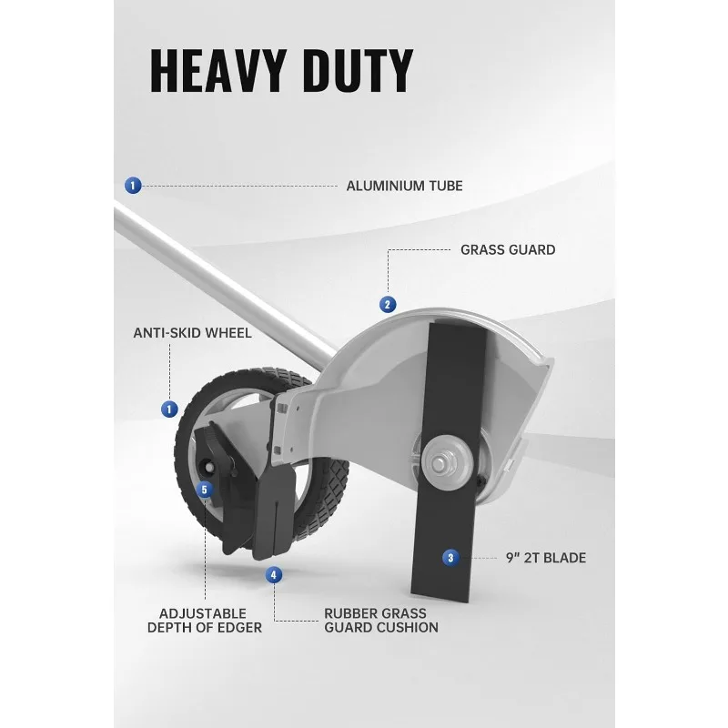 Wild Badger Power Edger Attachment WBEDGERATT, Black