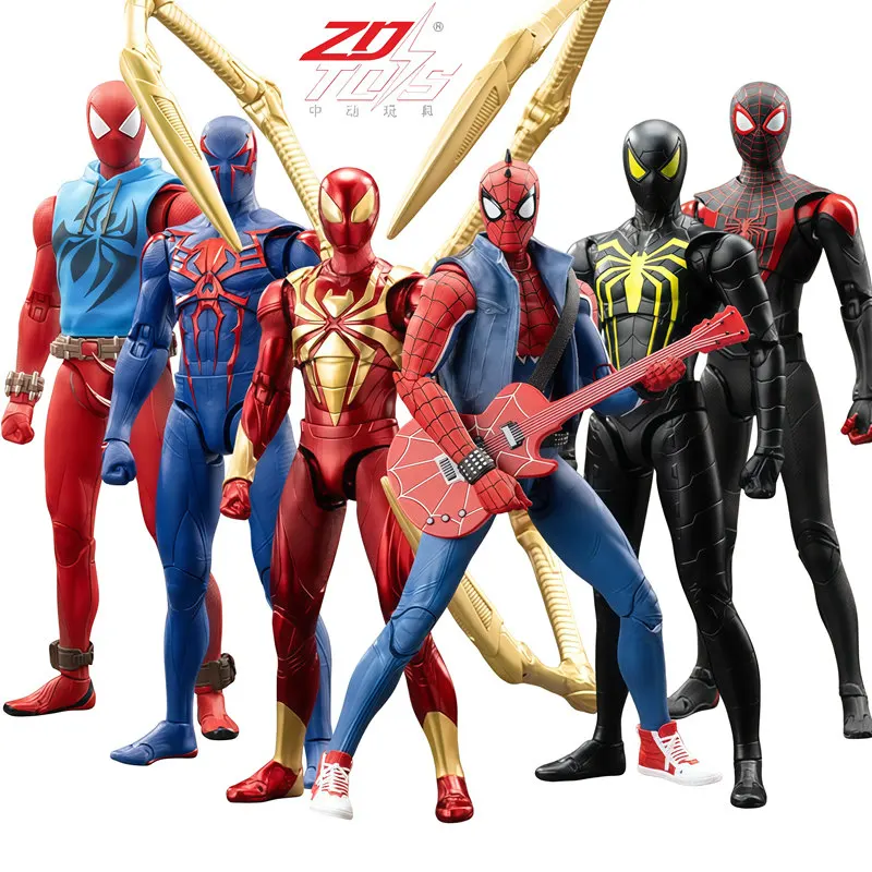 

Игрушки ZD: Майлз Моралес, Человек-паук 2099, Человек-паук Marvel, Скарлет Спайдер, Хоби Браун ‌ Железный Паук ‌ Фигурки-модели в подарок