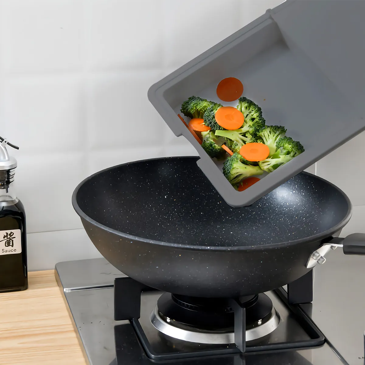 1Pcs Plastic Flexible Chopping Board Multifunctional Cutting Board Vegetable Washing Basket Drain Basket Kitchen Use