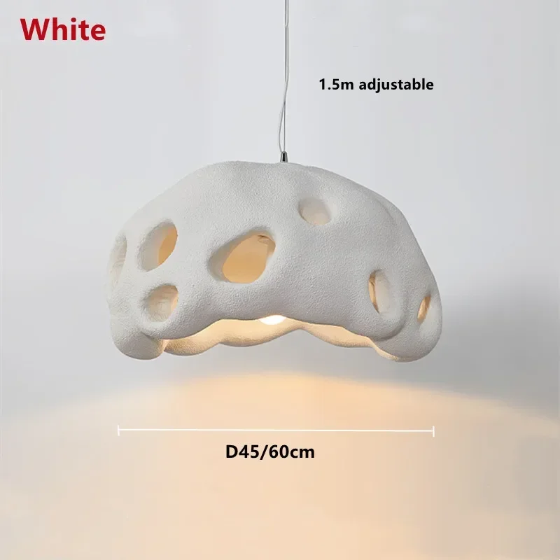 مصمم الرجعية عالية الكثافة البوليسترين الأبيض مصابيح متدلية LED مطعم مكافحة جزيرة مقهى تركيبة إضاءة G80 لمبة