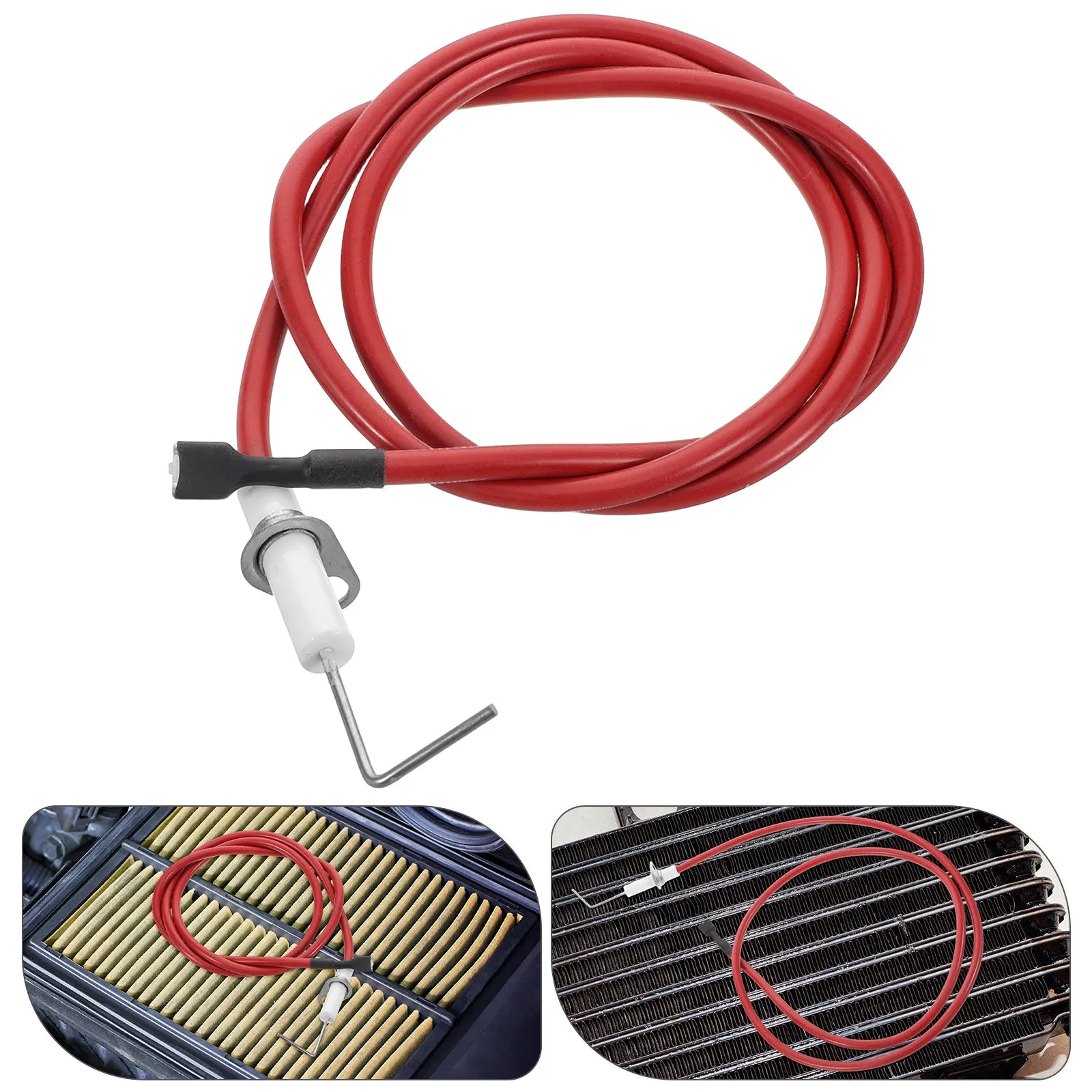 Universal Car Refrigerator Spark Igniter Replacement with Ceramic Needle and Silicone Sleeve for Rv Camper Fridge Ignition Wire