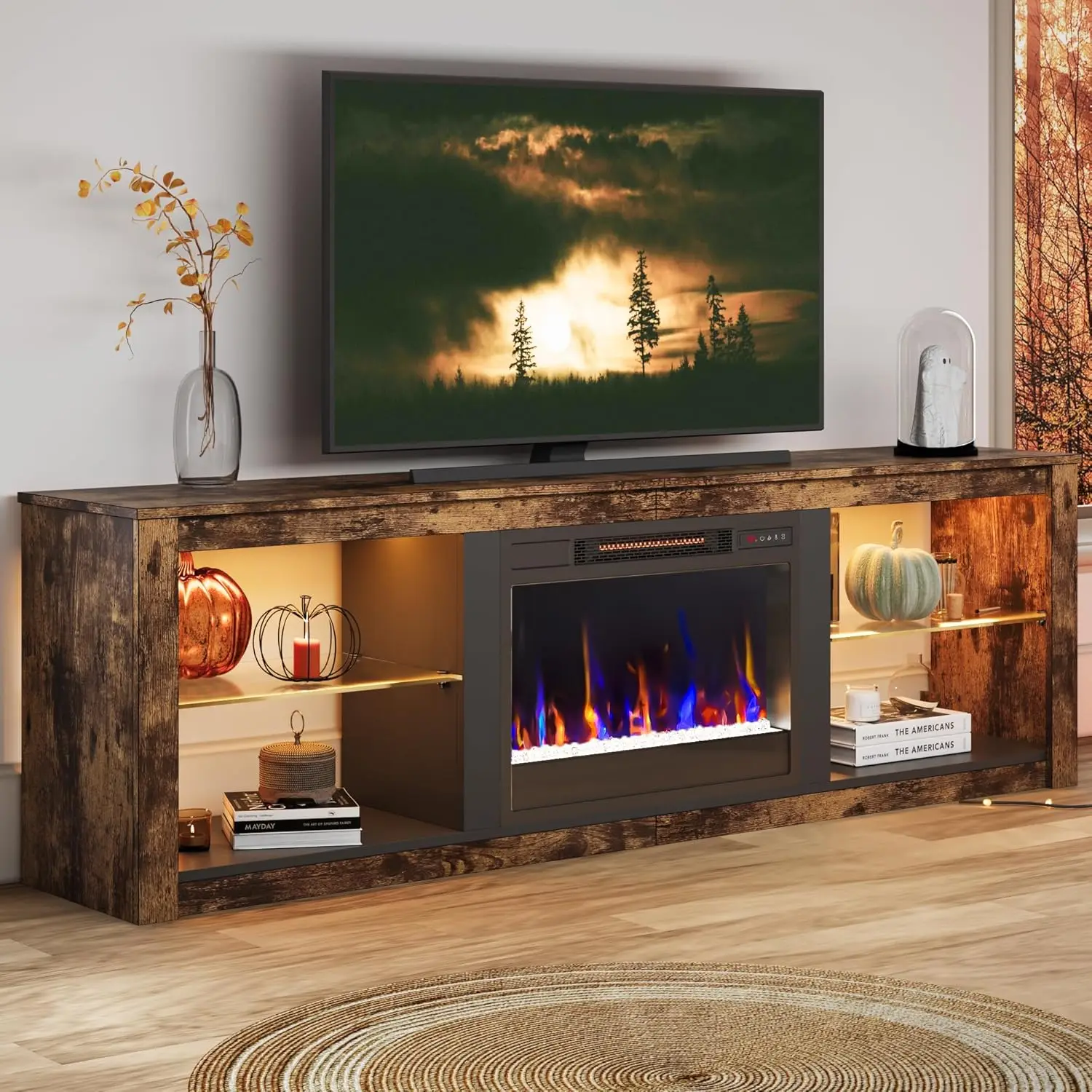 70 Inch Fireplace T…