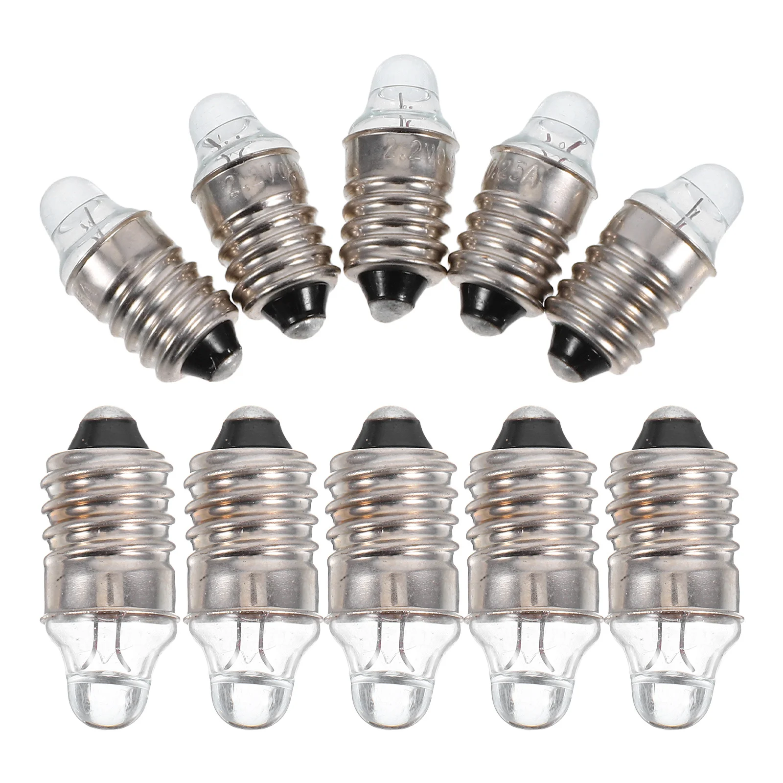 

10Pcs Mini Lightbulbs Compact Design for Flashlight Replacement Long Lifespan Metal Glass Construction Mini Bulb