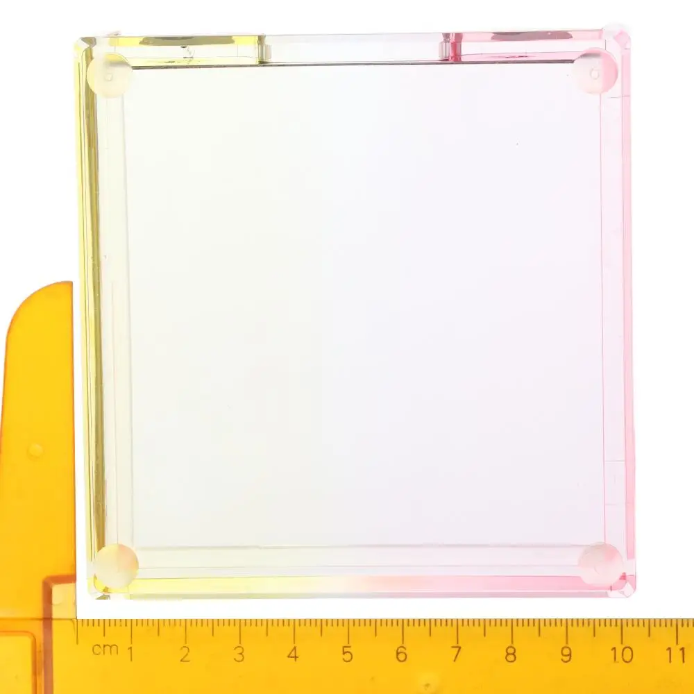 هدية حامل ملاحظات لاصق من الأكريليك، حامل مذكرة بسيط ومتين، حامل مكتبي وردي للمنزل