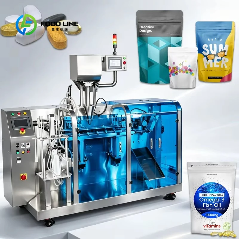 Customized High‑Speed Automatic Rotary Premade Pouch Packing Machine for Tablet Granule Food Filling Packing Machine
