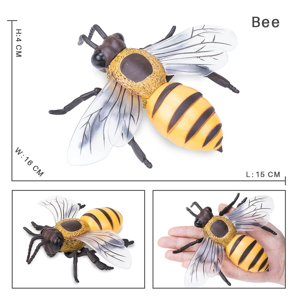 Simulation Biene Wespe Hornisse Wilde Insekten Tiere Modell Action-figuren Miniatur Bildung Sammlung Kind Spielzeug – Detail 1