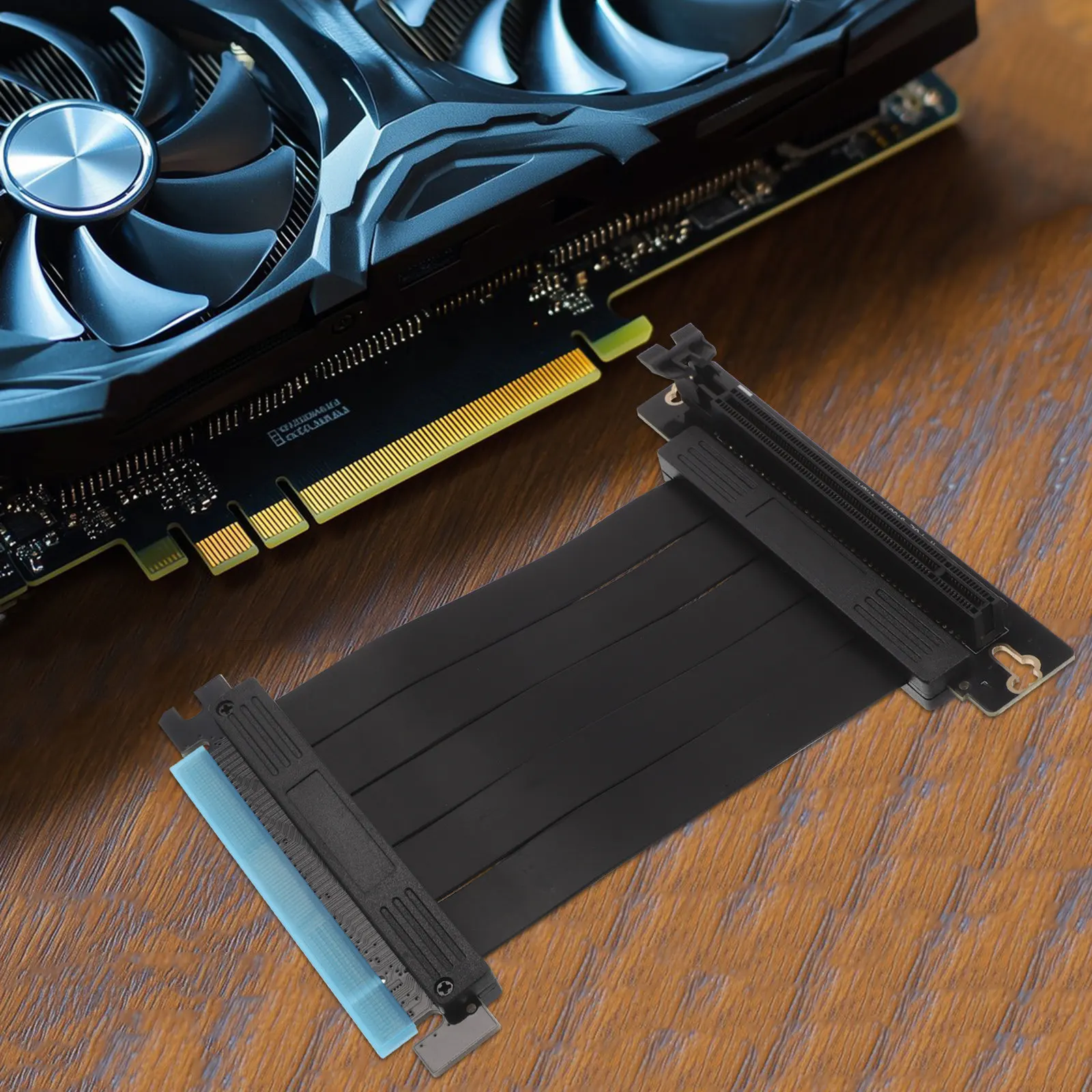 

10Cm Shielded Pcie 3.0 Riser Cable Vertical GPU Mount Flexible Full Speed Graphics Card Extension for Atx Cases Emi