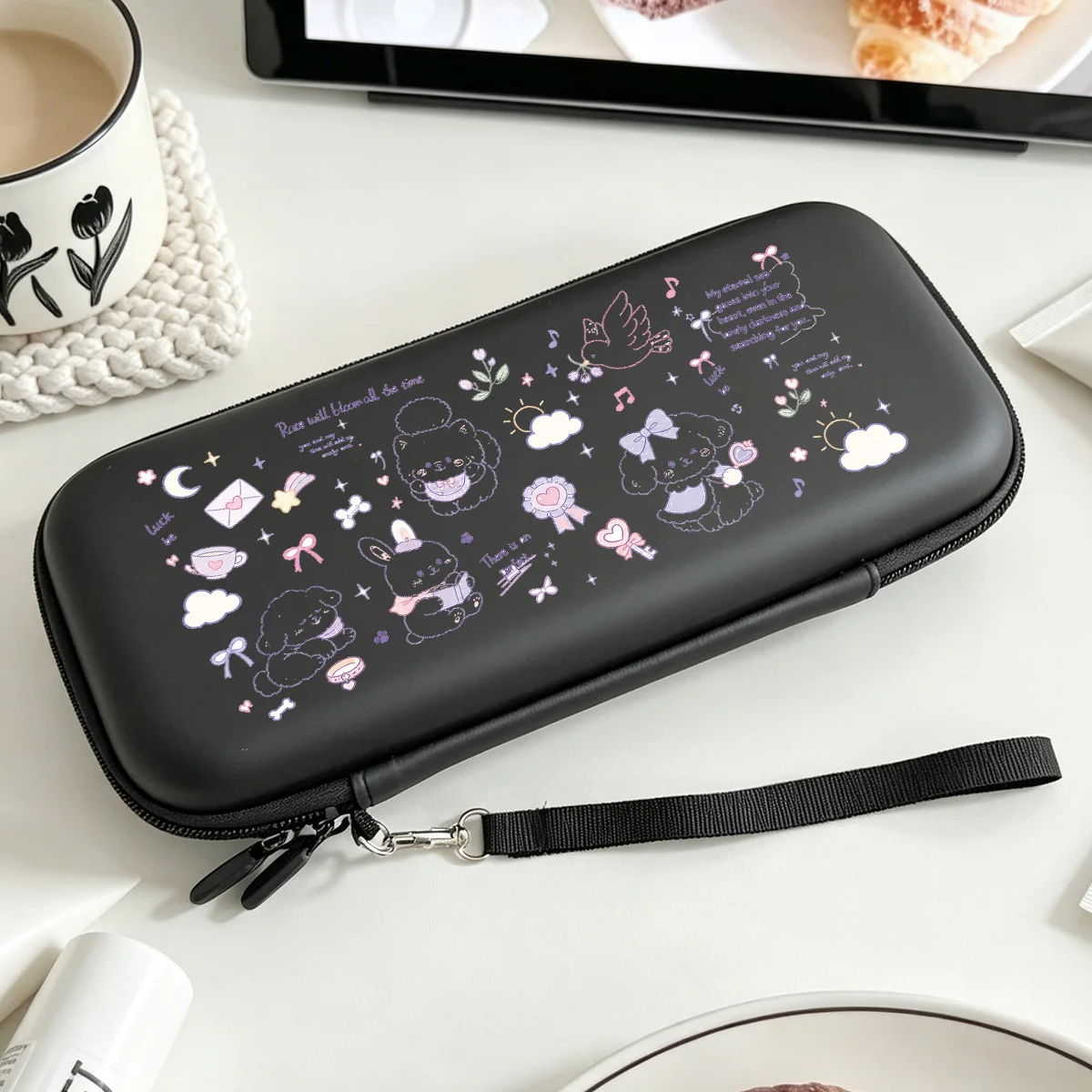 Portable Carrying Case Portable Travel Gaming Accessories Storage Bag With Mesh Pockets for Nintendo Switch Lite/OLED