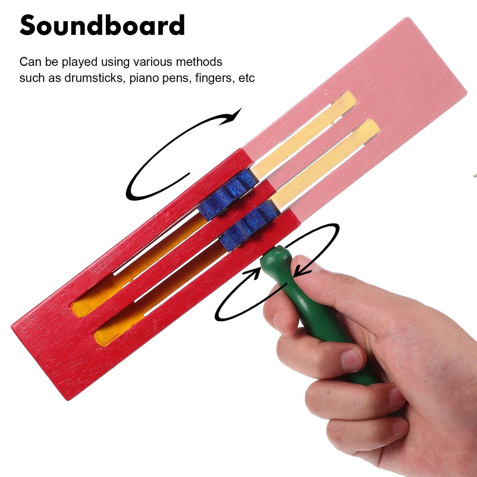 

2pcs Wooden Ratchet Traditional Noise Maker Loud Sound Cheering Instrument For Party Sporting Events Handheld Rotating Castanet