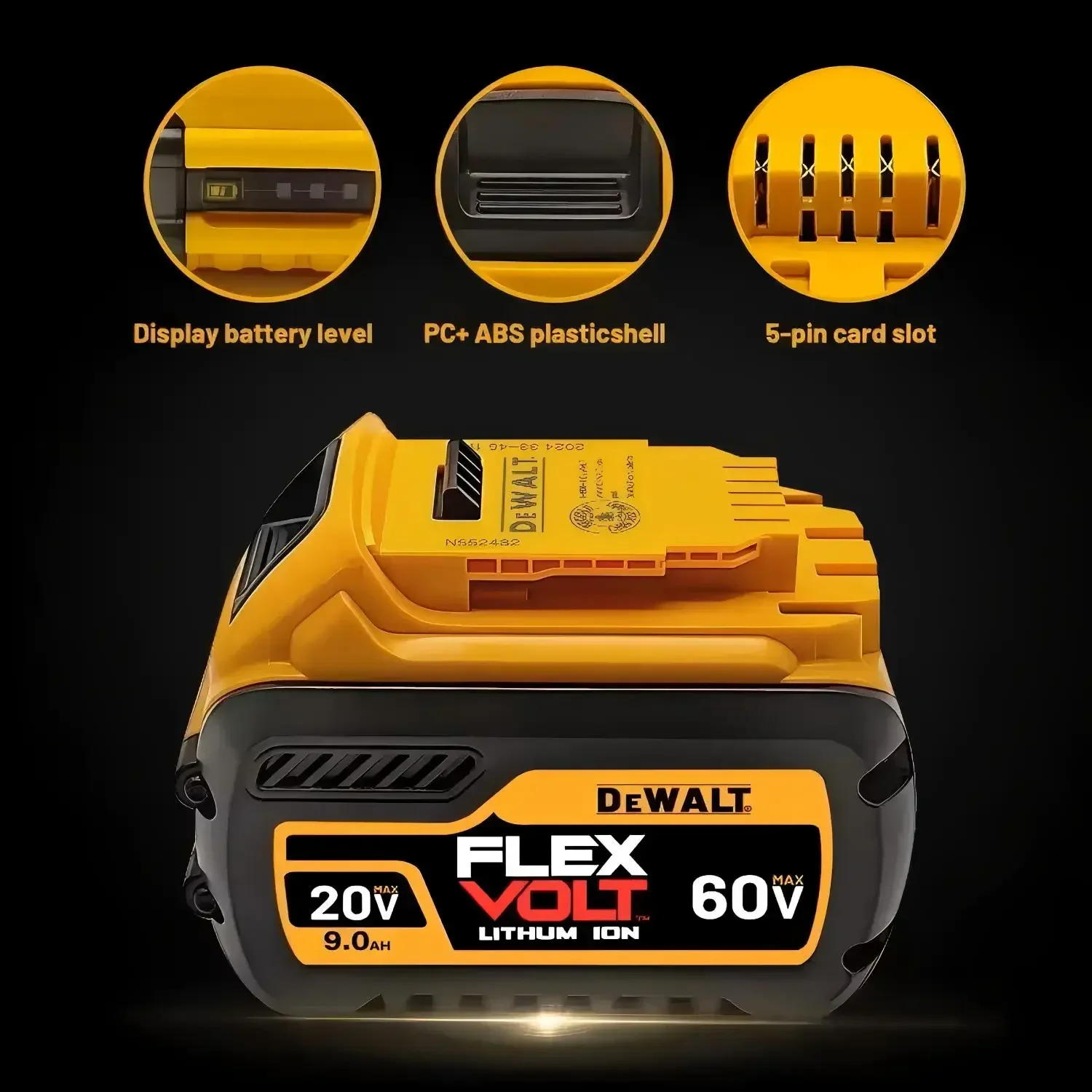 حقيقي ديوالت 20 فولت 9.0Ah بطارية ليثيوم أيون الأصلي 20 فولت 9.0A بطارية أداة الطاقة DCB205 ، DCB206 ، DCB609 عالية الطاقة 120 واط الخليط #2