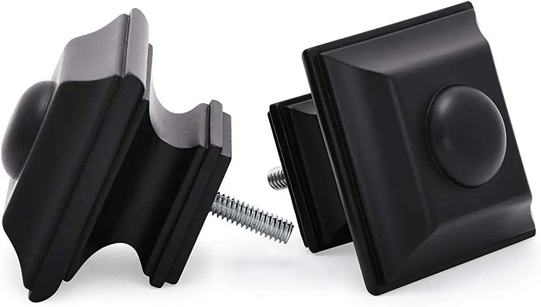 

Drapery Treatment Window Curtain Rod - Square Design 1 1/8 Rod. 120 to 240 Inch - Black