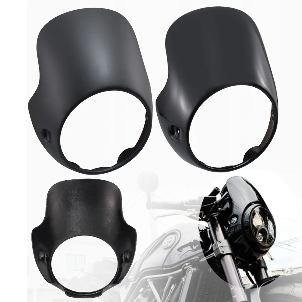 7.5inch Moto Headlight Fairing Cowl Retro Surround Windshield For Triumph Bonneville T100 T120 Thruxton Ducati Honda Cafe Racer