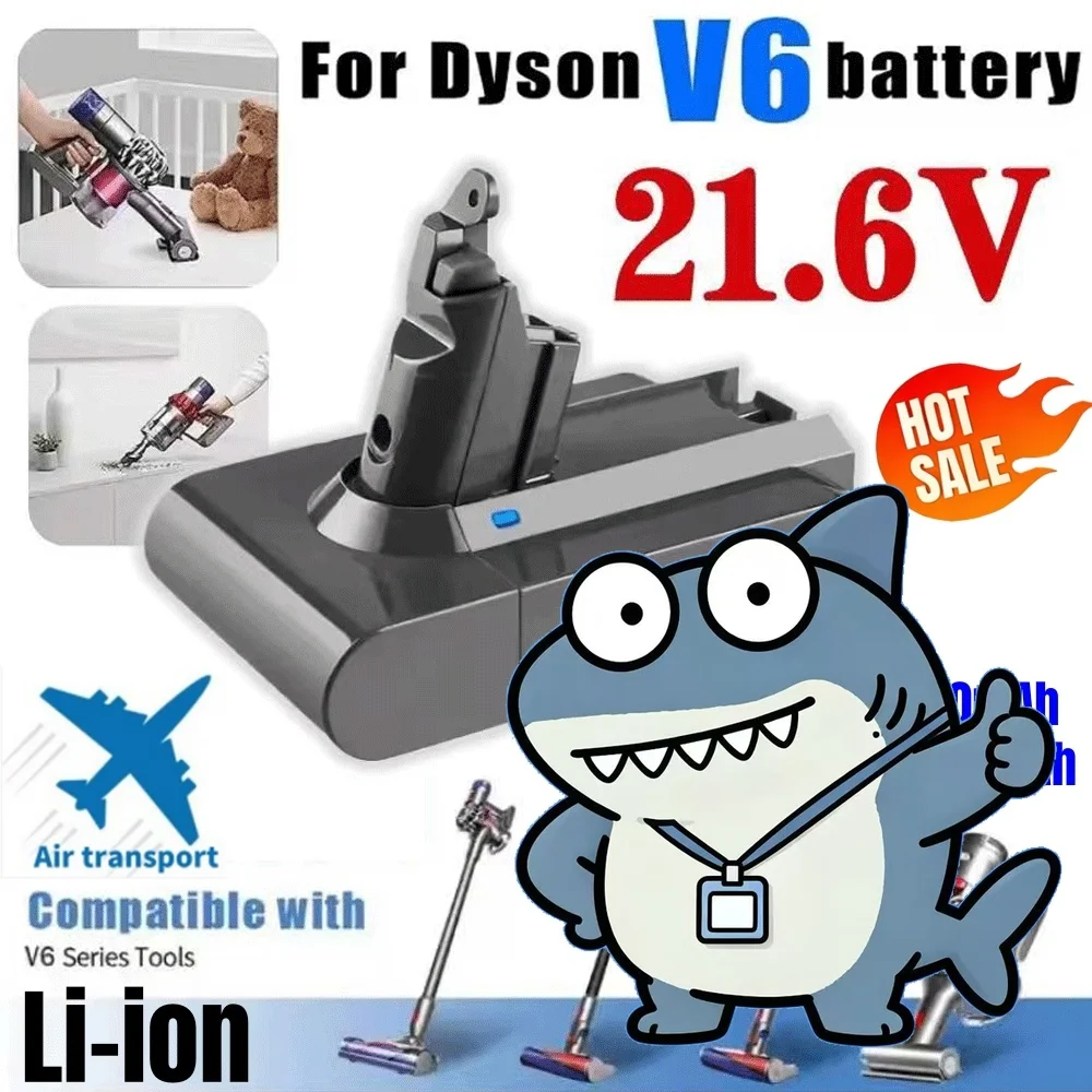 🔥2026 Latest V6 21.6V 12.8Ah for Dyson hoover Rechargeable lithium battery DC58 DC59 DC61 DC62 SV09 SV07 SV03 SV04 SV06 SV05💎