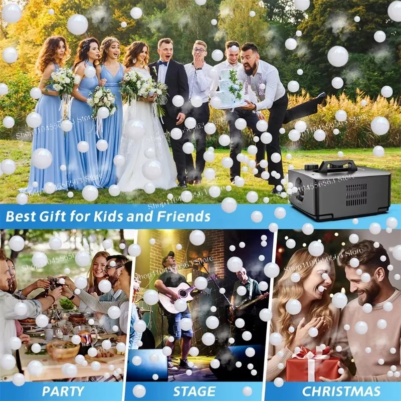 New Remote Control Bubble Fog Machine 3 in 1 for Kids Birthday Christmas Party No Spill Toy Processing