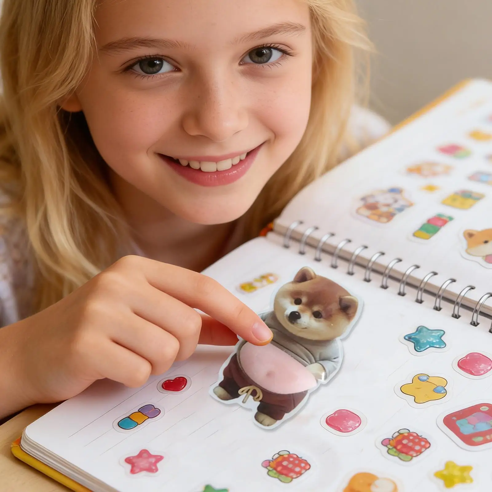 Adesivi 3D Decalcomanie per pancia di cane animale morbido Simpatici adesivi ricompensa 3D per smartphone di compleanno per insegnanti in classe