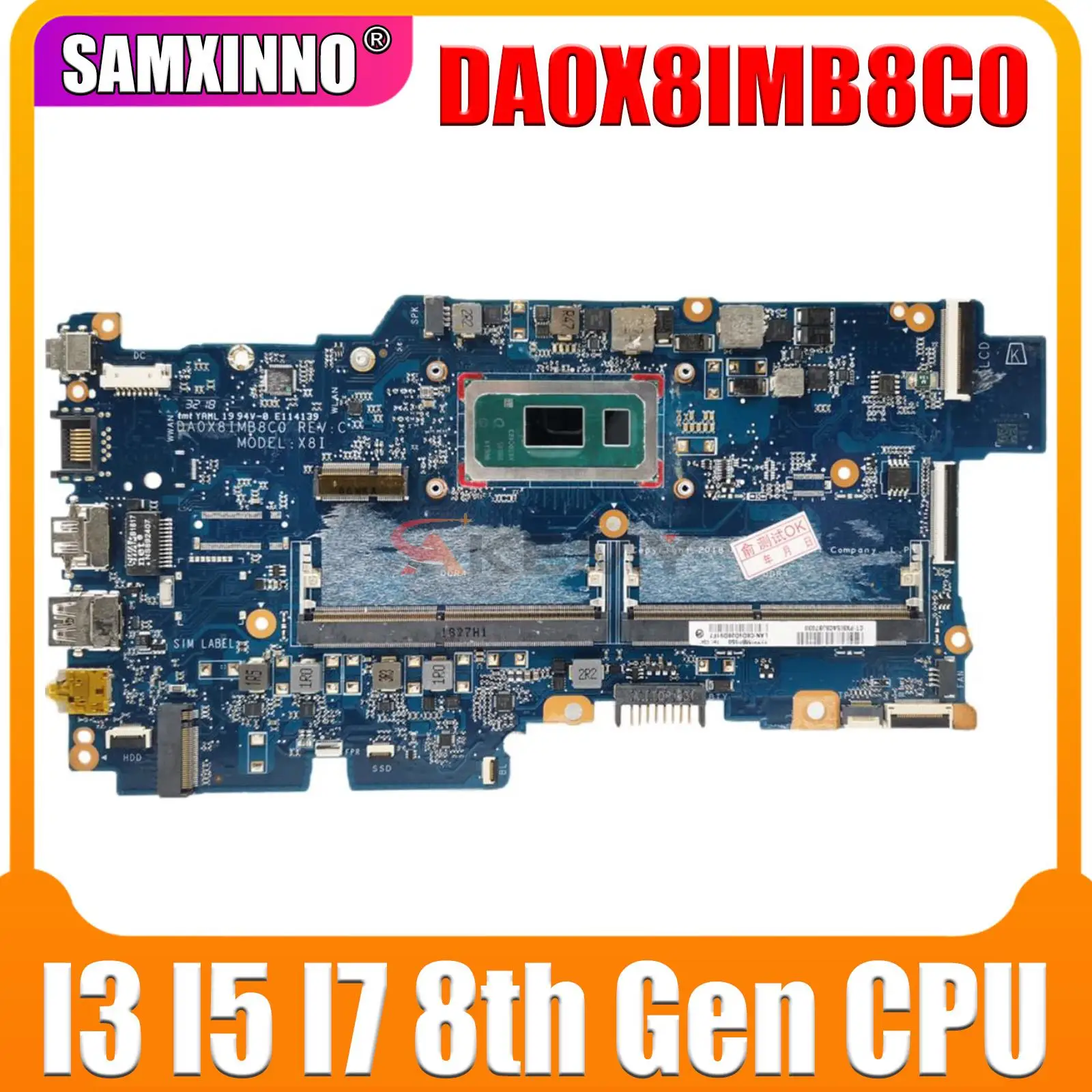 

Материнская плата для ноутбука HP Probook 430 G6 DA0X8IMB8C0 HSN-Q14C I3-8145U I5-8265U CPU DDR4 Pavilion 15-eg0000 100% тестирование