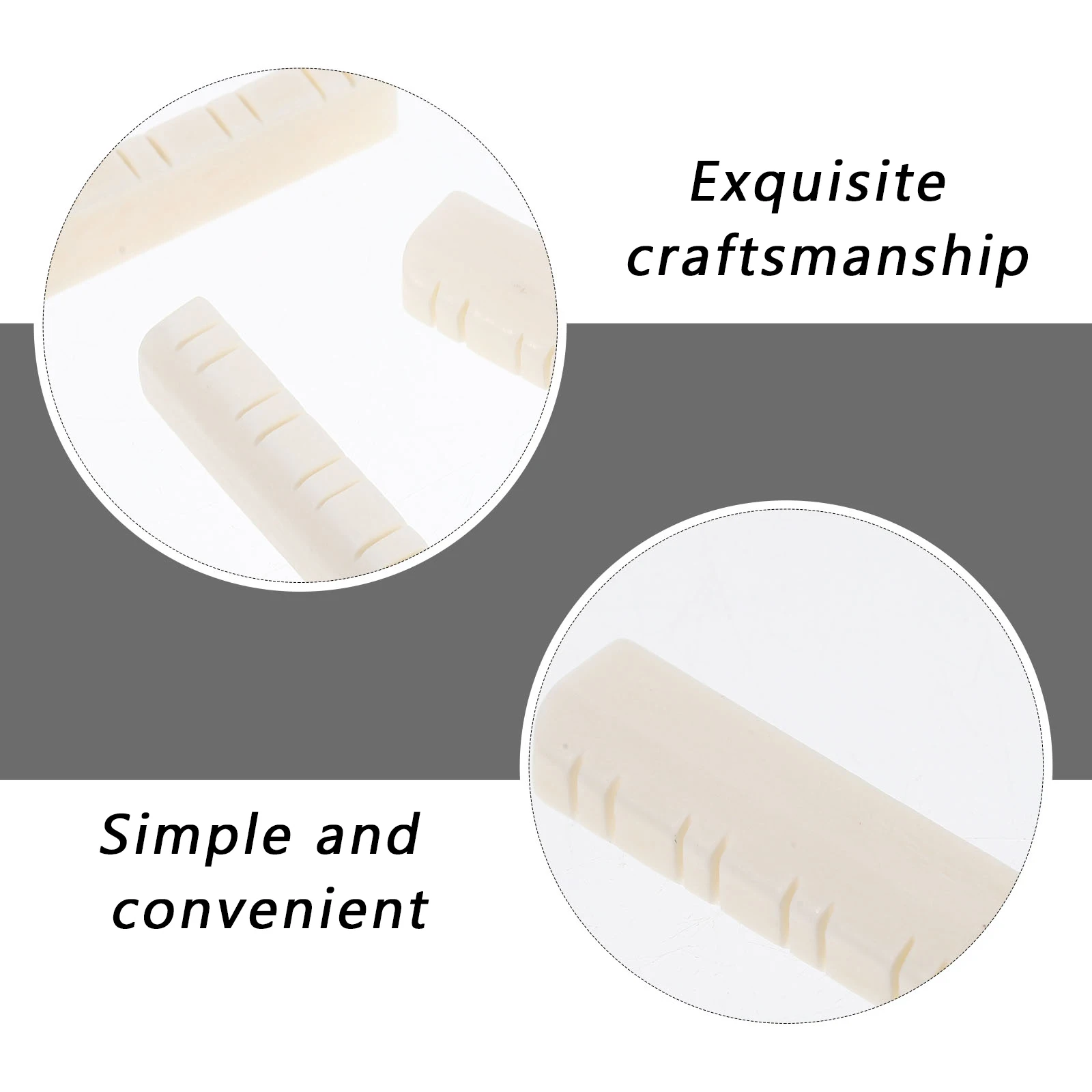 

3 pcs Mandolin Neck Rest Beef Bone Accessories Durable Guitar Holder Smooth Surface Textured Design Instrument Maintenance Easy