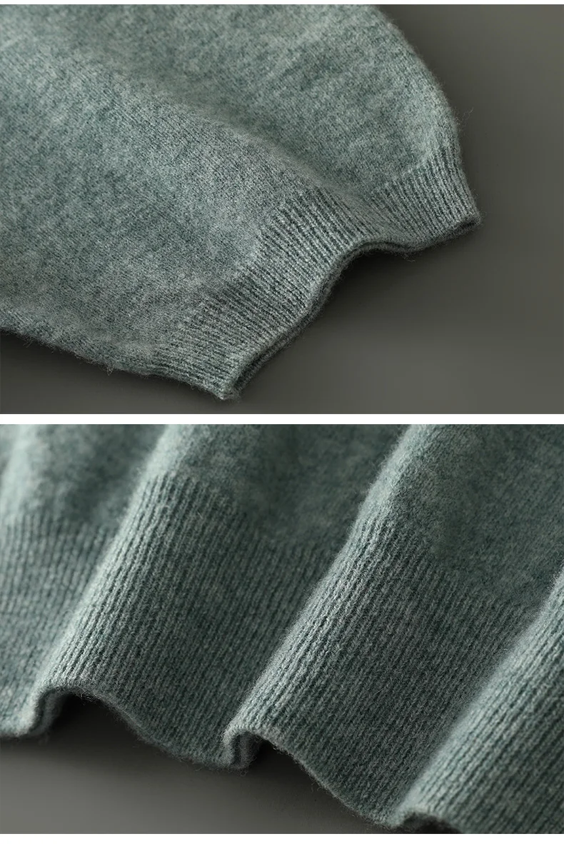 2026 Frühjahr/Sommer Neu Rundhals Herren Kurzarm Einfarbiges Strickshirt Mode T-Shirt Wolle Kurzarm Große Locker Sitzende Passform – Detail 28