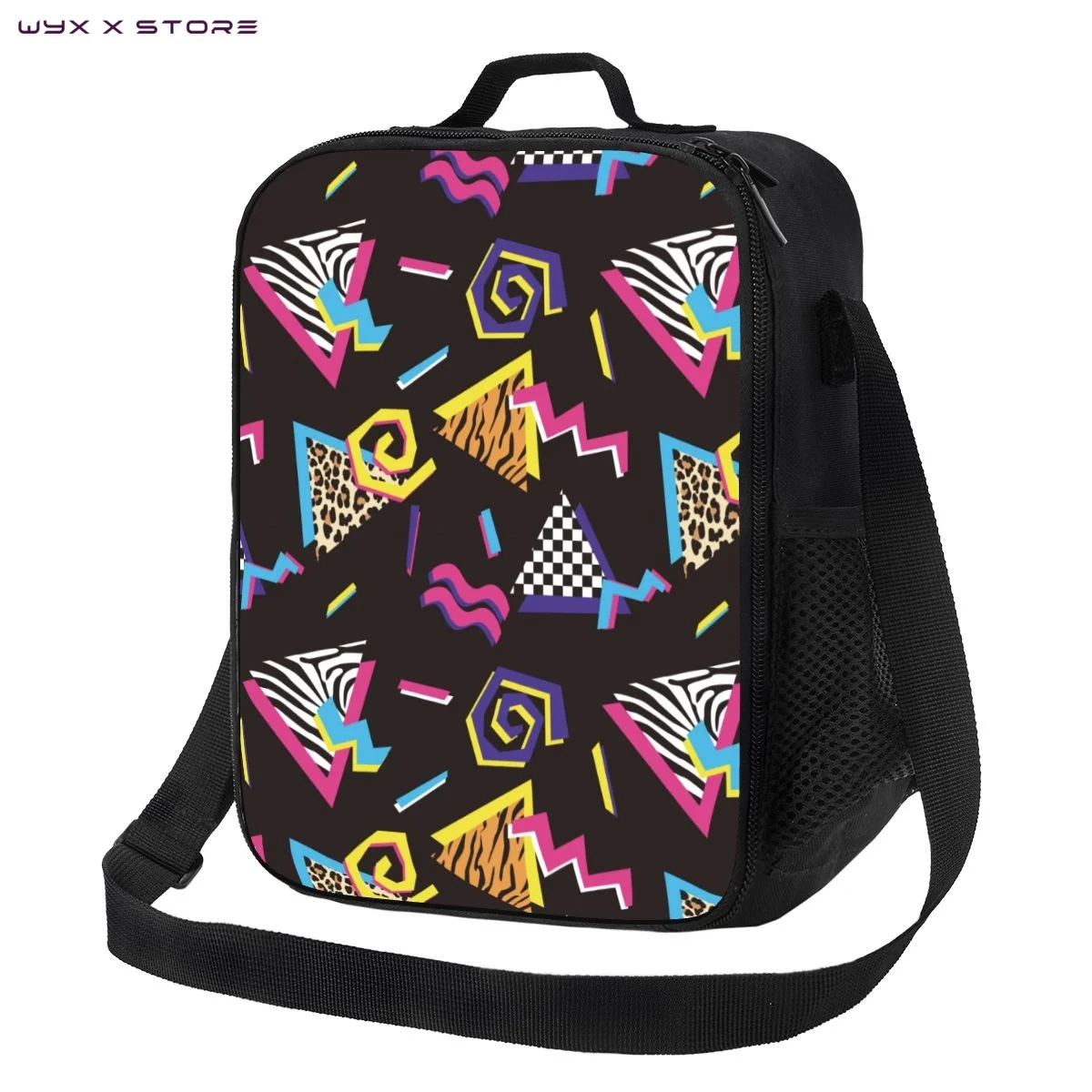 

Абстрактные формы и принты животных. Ланчбокс через плечо в стиле 90-х. Термоизоляционная сумка для еды. Изолированные сумки. Мешки со льдом.