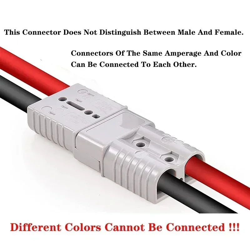 120A Quick Plugs With 6AWG 2AWG Heatproof Flexible Silicone Rubber Cable For Forklift Battery Charging Connector