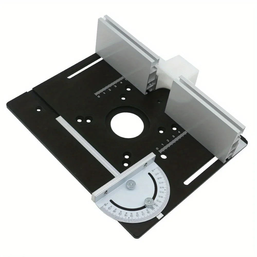 Multifunktionale Aluminium-Frästisch-Einsatzplatte, Holzbearbeitung, elektrische Holzfräse, Klappplatte für Werkbänke, Fräsplatte – Detail 13
