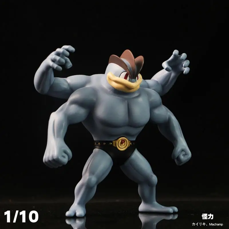 Pokemon 1/10 Machamp Resin GK Action Figure Model Toys Gift for Birthday Children 15cm