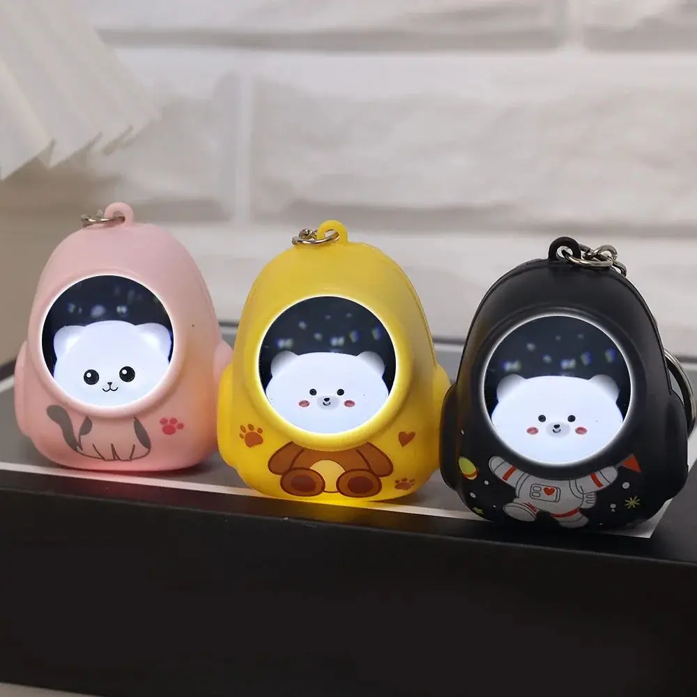 Accompanying You Toy Cute Luminous Cat Bear Backpack Keychain Atmosphere Light Exquisite Interesting Bag Hanging Gift Girl Boy
