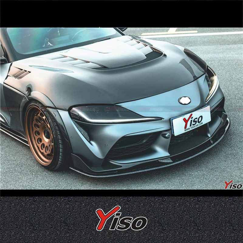 

Подходит для SUPRA A90, модифицированная крышка двигателя Varis из углеродного волокна, аэродинамический комплект, передний спойлер