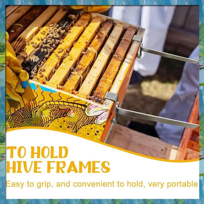 Fast Delivery- 2 Pcs Beehive Frame Holder,Stainless Steel Beehive Frame Perch,Full Frame Capacity Beekeeping Frame Support Brack