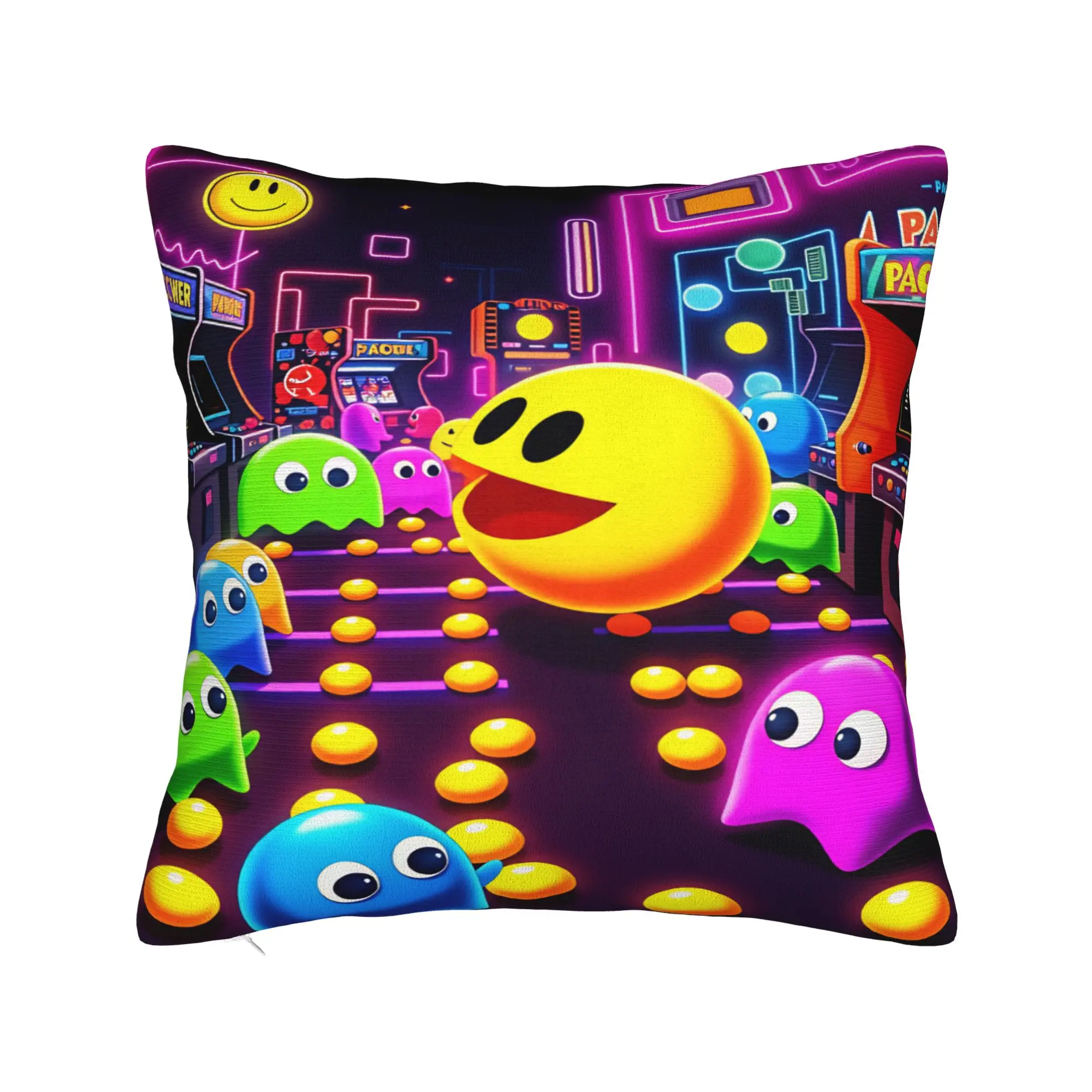 Pillow Case Pac-Man Soft  Pillow Cover For Living Room Sofa Fashion Pillowcases