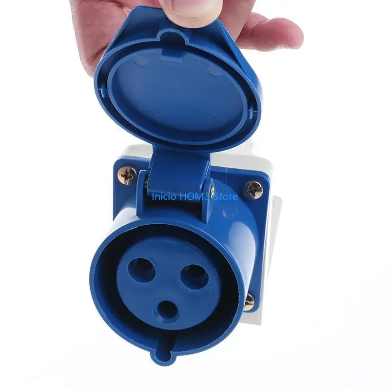 A5YD 32 Amp 3pin Industrial Socket 220V-250Volt Weatherproof IP44 Waterproof 2P+E 32A