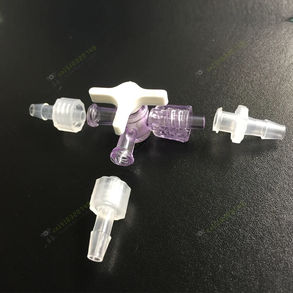 

3 way adjustable luer connector for ozone therapy generators